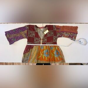 (NWT) Jaded Gypsy Kantha Patchwork Maxi Dress | Free Size | Boho Long Sleeved